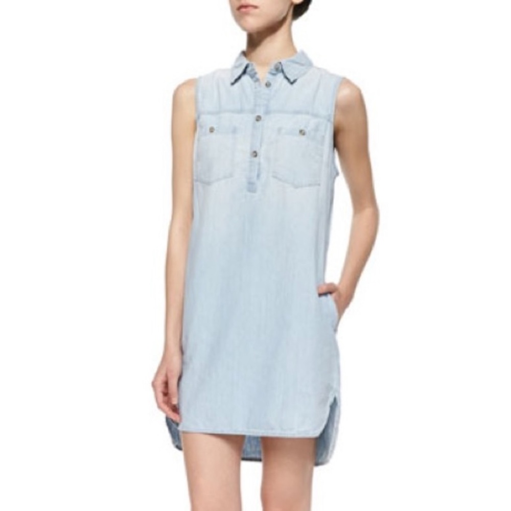 AG Adriano Goldschmied Blue Chambray Dress‎ Medium